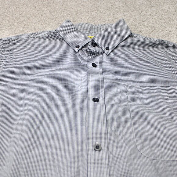 Five Four Poggy The Man Shirt Mens Medium Black/White 100% Cotton Long Sleeve - Picture 5 of 14